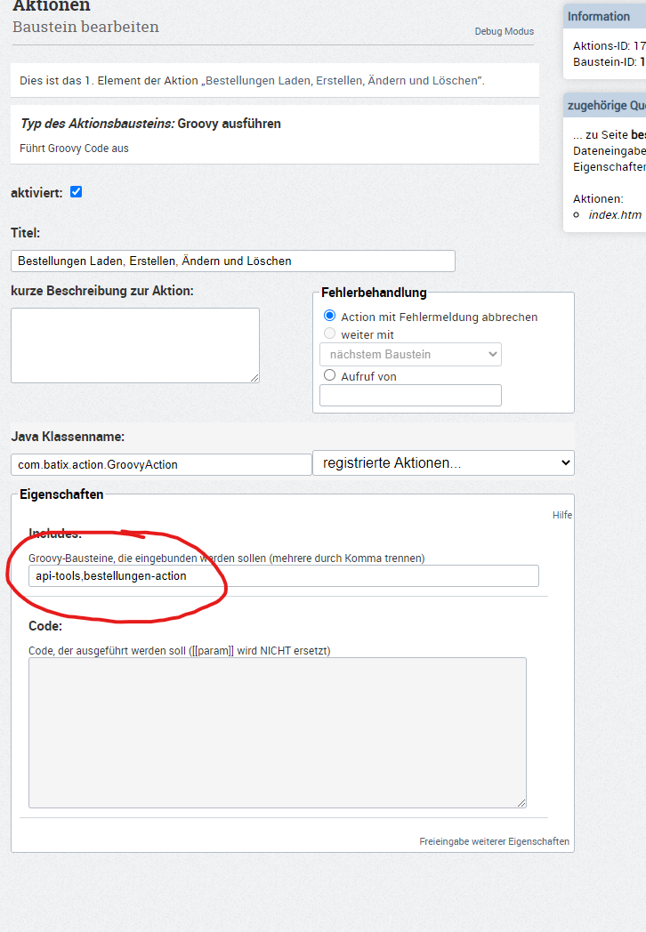 Menüpunkt erstellen