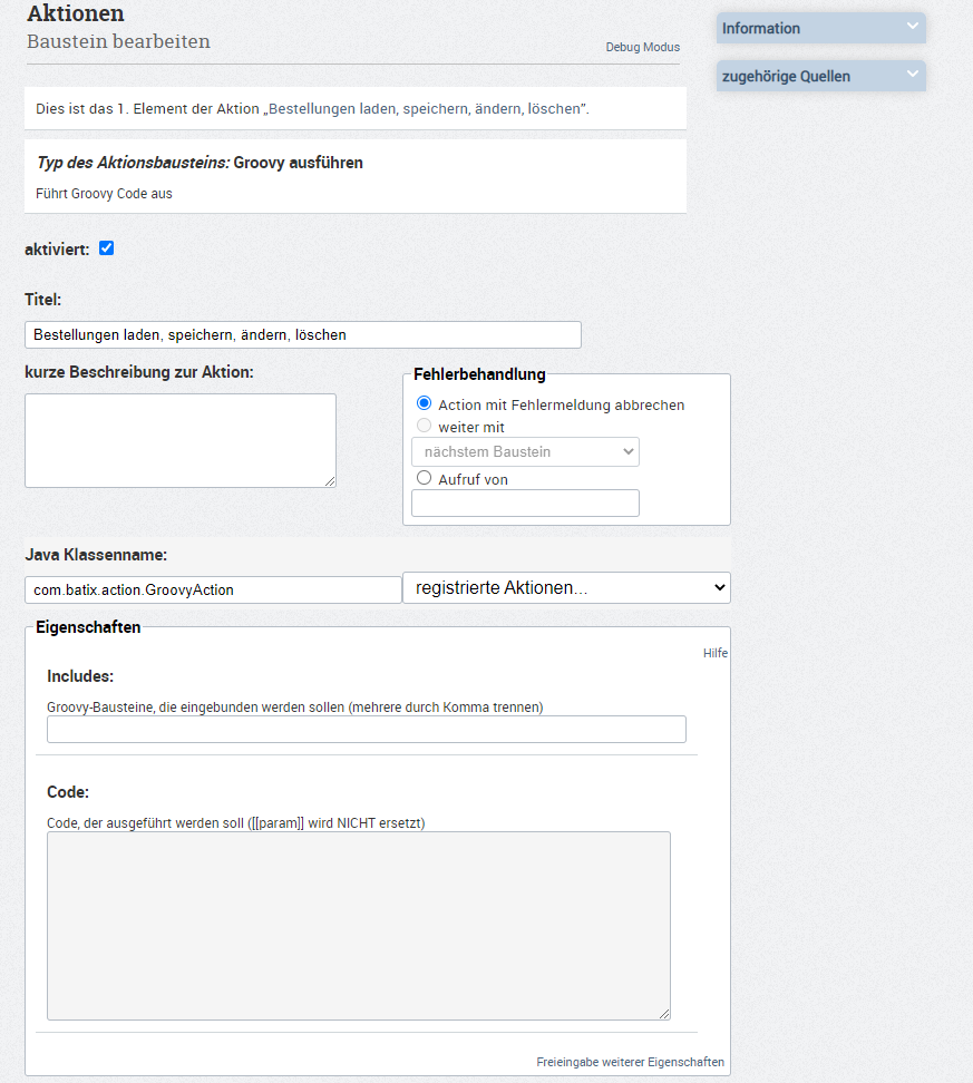 Menüpunkt erstellen