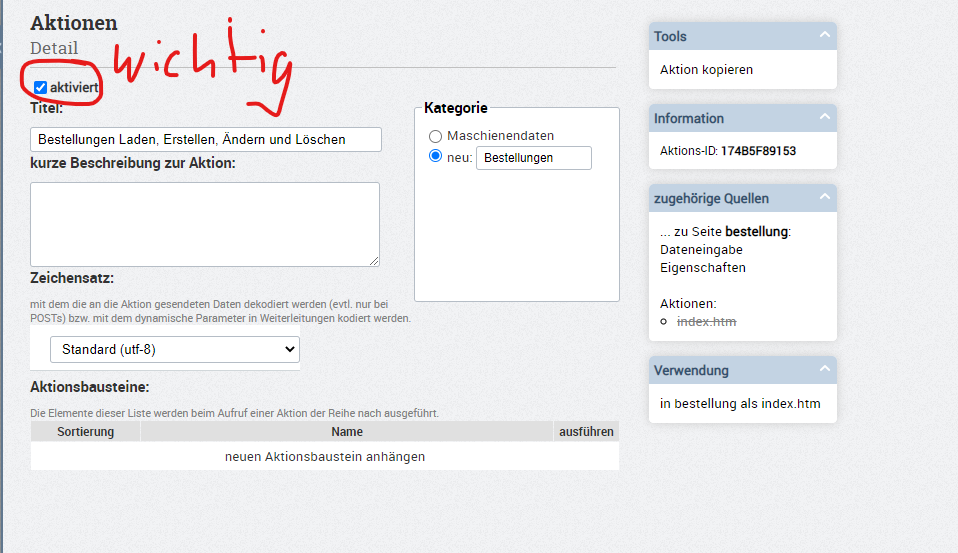 Menüpunkt erstellen