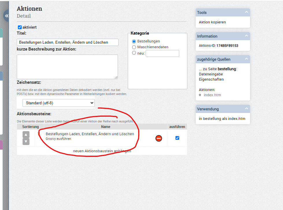 Menüpunkt erstellen